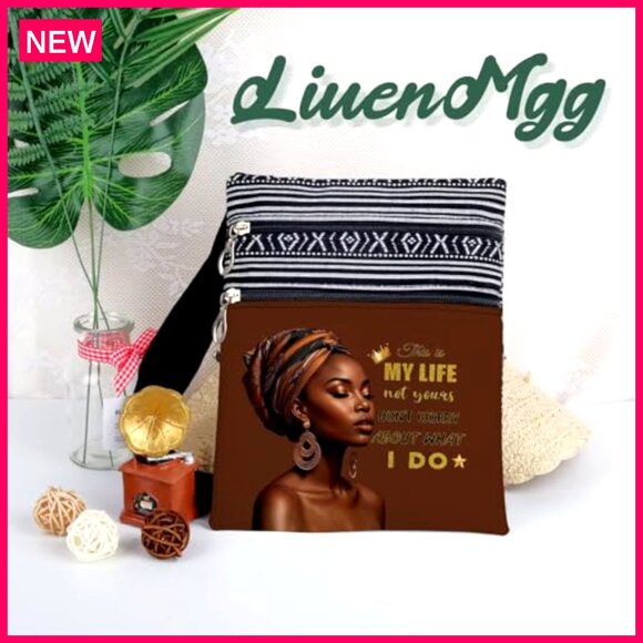 Small Crossbody Bag with Adjustable Strap, Zipper Pockets, Ethnic Pattern - Picture 4 of 8